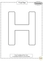 Vorschau - Mal- und Bastelvorlagen - Bastelvorlage für die Buchstabeneinführung - H wie Hase - Seite 1