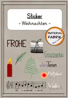 Vorschau - selbst erstellte Cliparts/Grafiken - Handgemalte Sticker zum Thema "Weihnachten" - Deckblatt