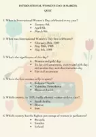 Vorschau - Spiele - INTERNATIONAL WOMEN’S DAY / INTERNATIONALER FRAUENTAG: 8 MARCH QUIZ - Seite 1