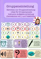 Vorschau - Bildkarten - Gruppeneinteilung Gruppenpuzzle & Aufgabenverteilung - Deckblatt