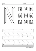 Vorschau - Arbeitsblätter - Buchstabenerarbeitung/Buchstabentraining Buchstabe N - Seite 3
