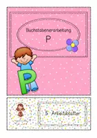 Vorschau - Arbeitsblätter - Buchstabenerarbeitung/Buchstabentraining Buchstabe P - Deckblatt