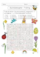 Vorschau - Arbeitsblätter - Buchstabengitter FRÜHLING Suchsel 2fach differenziert - Seite 2