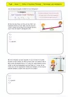 Vorschau - Arbeitsblätter - Physik: Aufgaben / Rechnungen zum Hebelgesetz (AB + Lösungen) - Seite 1