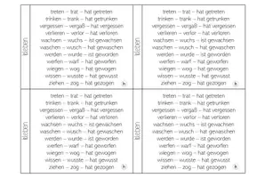 Vorschau - Fördermaterial/Inklusion - Unregelmäßige Zeitwörter - Präsens, Präteritum, Perfekt - Seite 3