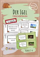 Vorschau - Aufgabenkarten - Der Igel - Forscherfragen - Deckblatt