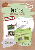 Vorschau - Unterrichtsreihen - Der Igel - Lebensraum Garten - Lernwerkstatt - Deckblatt