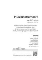 Vorschau - Mal- und Bastelvorlagen - 60 Musikinstrumente auf Karten (zum ausdrucken DIN A4) - Seite 1