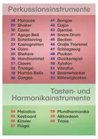 Vorschau - Mal- und Bastelvorlagen - 60 Musikinstrumente auf Karten (zum ausdrucken DIN A4) - Seite 3