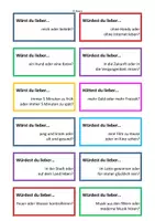 Vorschau - Spiele - Wärst/Würdest du lieber... ? Sprechanlässe - Deckblatt