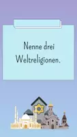 Vorschau - Präsentationen/Tafelbilder - Quiz zu den abrahamitischen Weltreligionen: Judentum, Christentum, Islam - Thora, Koran, Bibel - Seite 1