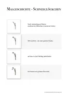 Vorschau - Mal- und Bastelvorlagen - Malgeschichte / rhythmisches Zeichnen „SCHNEEGLÖCKCHEN“ (Übersicht in Hochformat) - Seite 1