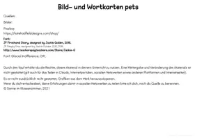 Vorschau - Bildkarten - Haustiere pets Bild- und Wortkarten - Seite 3