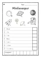 Vorschau - Arbeitsblätter - Mini-Lesespur Weltall für 1. und 2. Klasse - Seite 2