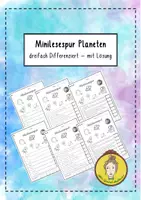 Vorschau - Arbeitsblätter - Mini-Lesespur Weltall für 1. und 2. Klasse - Deckblatt