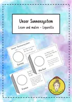 Vorschau - Arbeitsblätter - Leporello zu den Planeten - Lesen und kleben - Deckblatt