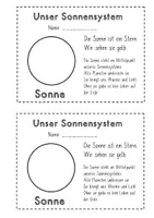 Vorschau - Arbeitsblätter - Leporello zu den Planeten - Lesen und kleben - Seite 2