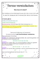 Vorschau - Arbeitsblätter - Check-Up Heft Terme und Gleichungen, Wiederholung, Übung - Seite 2