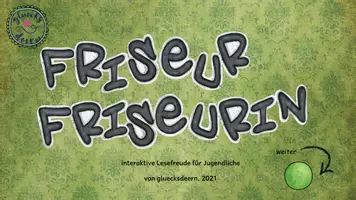 Vorschau - Aufgabenkarten - interaktives Lesen: der Friseur / die Friseurin - Seite 1