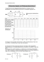 Vorschau - Arbeitsblätter - Vorlage für Schülerversuche z. Th. Ohmsches Gesetz und Widerstandskennlinien - Deckblatt