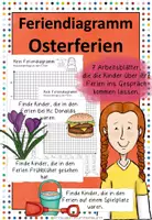 Vorschau - Arbeitsblätter - Feriendiagramm Osterferien - Deckblatt
