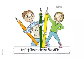 Vorschau - Arbeitsblätter - Stifte-Führerschein: Bleistifte - Seite 1