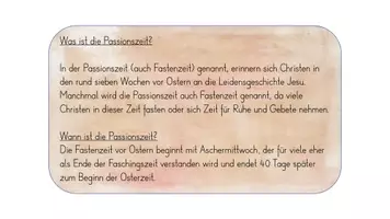 Vorschau - Arbeitsblätter - Wissenskartei KIRCHENJAHR Thema: Passionszeit - Seite 3