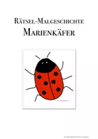 Vorschau - Mal- und Bastelvorlagen - Malgeschichte / rhythmisches Zeichnen „MARIENKÄFER“ (Übersicht in Hochformat) - Deckblatt