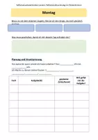 Vorschau - Arbeitsblätter - Achtsamer Wochenplan und Tagesplan für das Distanzlernen - Deckblatt