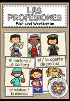 Vorschau - Bildkarten - Las profesiones (Berufe) - Bild- und Wortkarten (Spanisch) - Deckblatt