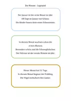 Vorschau - Arbeitsblätter - Monate - Legespiel 1 Bild 2 Textkarten - Deckblatt