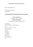 Vorschau - Stundenentwürfe - Examensentwurf Biologie Rollenspiel zur Meiose - Deckblatt