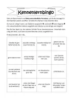 Vorschau - Spiele - Kennenlernbingo - Unser Start an der neuen Schule - Deckblatt