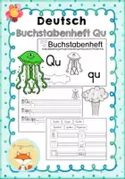Vorschau - Arbeitsblätter - Miniheft zum Buchstaben Qu qu - Deckblatt