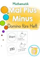 Vorschau - Arbeitsblätter - Rechenspiel Domino MalPlusMinus - Deckblatt