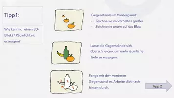 Vorschau - Arbeitsblätter - Stillleben zeichnen Anleitung Homeschooling interaktiv - Seite 1