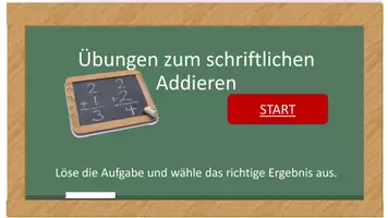 Vorschau - Präsentationen/Tafelbilder - Interaktives Tafelbild zum schriftlichen Addieren - Deckblatt