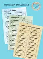 Vorschau - Spiele - Trennregeln Glücksrad - Deckblatt