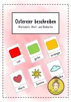 Vorschau - Bildkarten - Ostereier beschreiben: Wort- und Bildkarten - Deckblatt