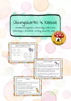 Vorschau - Arbeitsblätter - Übungskartei 4. Klasse - Grundrechnungsarten, Überschlag, Nullervorteil, Zahlenfolgen, Bruchteile, Umfang, Gewichte, Geld - Deckblatt