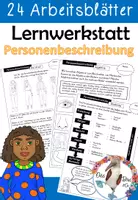 Vorschau - Unterrichtsreihen - Komplettpaket - Personenbeschreibung inklusive Flipbook und Arbeitsblätter - Seite 1