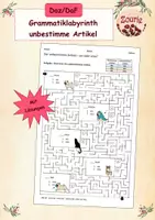 Vorschau - Spiele - DaZ/DaF: Grammatik-Labyrinth unbestimmte Artikel - Deckblatt