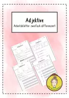 Vorschau - Arbeitsblätter - Einführung Adjektive: Arbeitsblätter 1./2. Klasse - Deckblatt