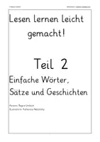 Vorschau - Arbeitsblätter - Teil 2 Lesen lernen leicht gemacht Erste Wörter, Sätze, Texte - Deckblatt