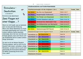 Vorschau - Unterrichtsreihen - SCHÜLERARBEITSHEFT Einmaleins-Geschichten als Schreib- und Texttraining in Grundschrift - Seite 1