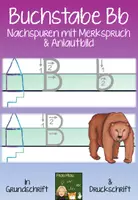 Vorschau - Arbeitsblätter - Buchstabe B nachspuren + Merkspruch - Deckblatt