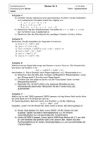Vorschau - Klassenarbeiten - EF Klausur ganzrationale Funktionen & Erwartungshorizont (Zwei Gruppen) - Seite 1