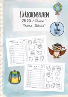 Vorschau - Arbeitsblätter - Rechenspuren - Thema Schule - ZR 20 (Kl. 1) - Deckblatt