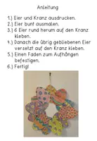 Vorschau - Mal- und Bastelvorlagen - Osterkranz Bastelvorlage - Kunst im Frühling und zu Ostern - Seite 1