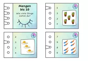 Vorschau - Aufgabenkarten - Lochkasten - Mengen bis 10 erfassen - Seite 1